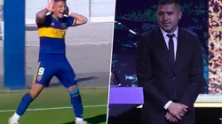 Video: festejó haciendo el 'Topo Gigio' con Riquelme en la tribuna