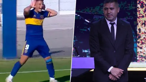 Video: festejó haciendo el 'Topo Gigio' con Riquelme en la tribuna