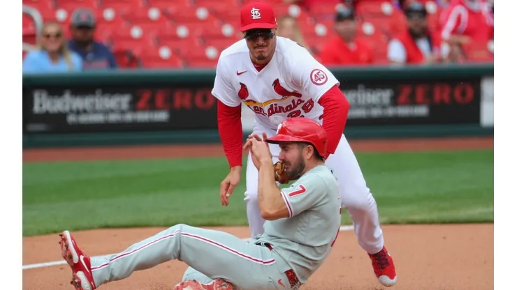Matt Joyce y Nolan Arenado