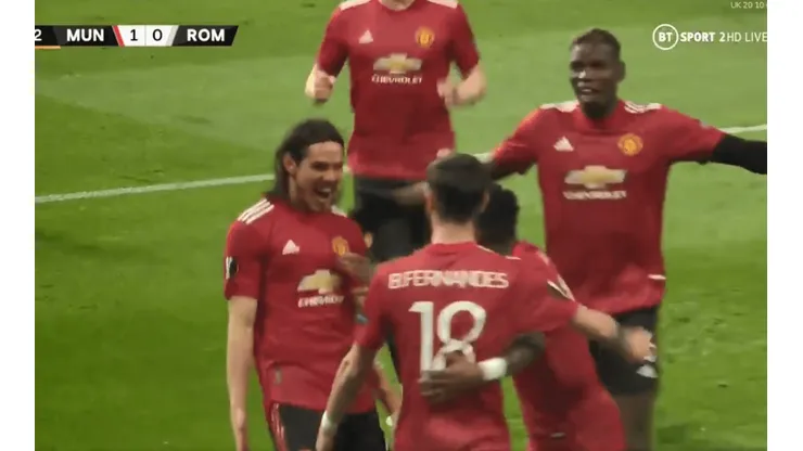 Mirá Boca: la asistencia de Cavani para el 1-0 del Manchester United