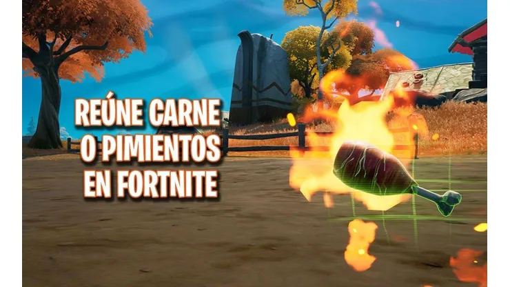 Como y donde conseguir carne o pimientos en Fortnite