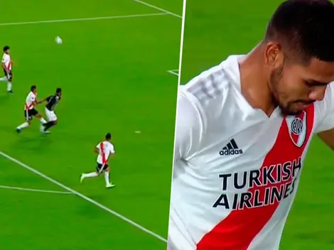 El árbitro no lo echó por un penal gigante y metió el 1-0 para River