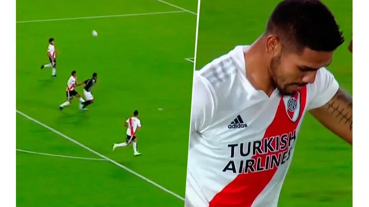 El árbitro no lo echó por un penal gigante y metió el 1-0 para River