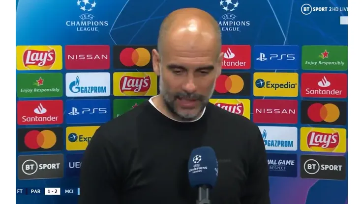 Video: Guardiola sacó a la luz cómo motivó a sus jugadores en el entretiempo ante PSG