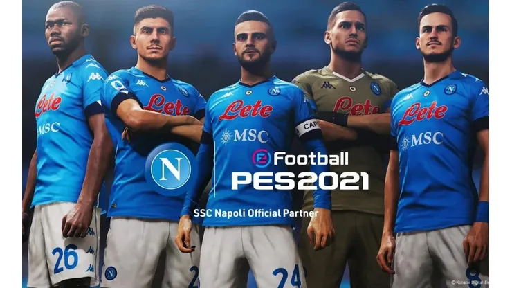 ¡Bomba! A partir del PES 2022, Napoli será partner de KONAMI y dejará de estar en el FIFA