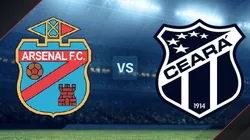 Arsenal de Sarandí vs. Ceará por la Copa Sudamericana.