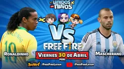 Ronaldinho y Mascherano jugarán Free Fire en directo este viernes por una causa noble