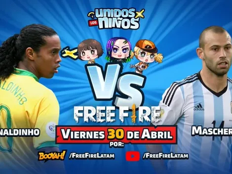 Ronaldinho y Mascherano jugarán Free Fire en directo este viernes por una causa noble