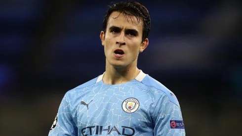 Eric García durante un partido de Manchester City.