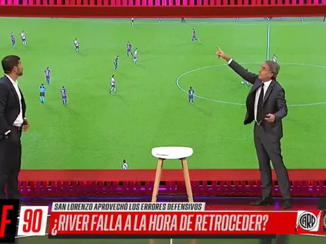 Ruggeri hizo calentar a Seba Domínguez con el análisis de una jugada de River - San Lorenzo