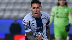 Ismael Sosa grita el gol de Pachuca ante Santos.