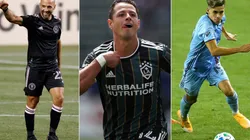 Federico Higuaín, Javier Hernández y Jesús Medina