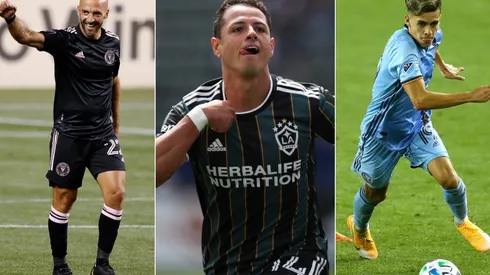 Federico Higuaín, Javier Hernández y Jesús Medina