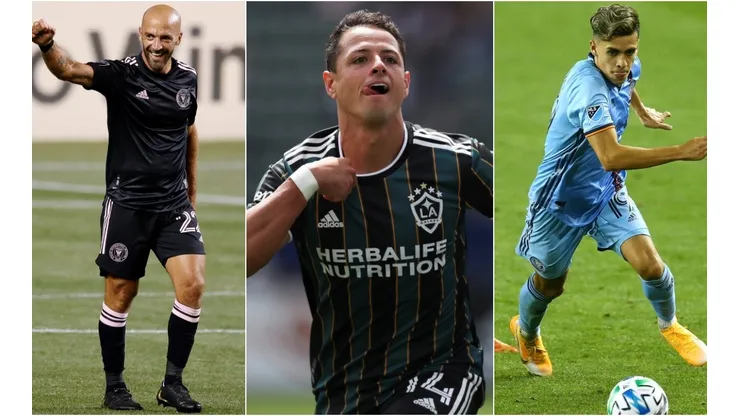 Federico Higuaín, Javier Hernández y Jesús Medina