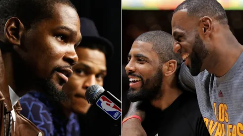 Kevin Durant, Russell Westbrook Kyrie Irving y LeBron James
