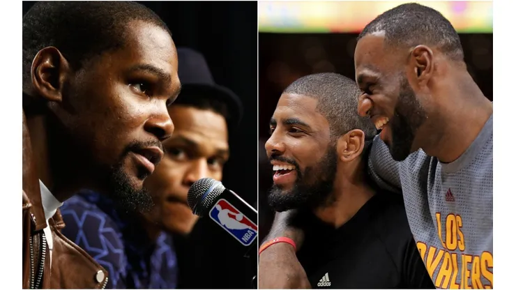 Kevin Durant, Russell Westbrook Kyrie Irving y LeBron James