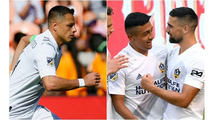 Javier Chicharito Hernández, Julián Araujo y Sebastian Lletget