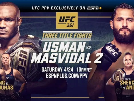 EN VIVO | UFC 261: USMAN vs. MASVIDAL 2: hora, TV, streaming y cartelera completa