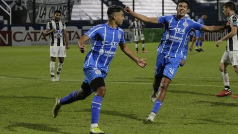 El festejo de Martín Ojeda en el 1-0 de Godoy Cruz.