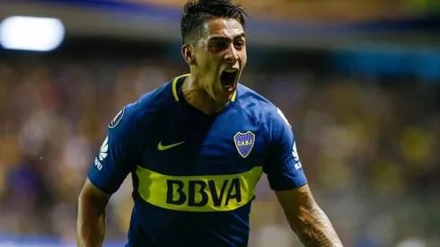 Cristian Pavón gritando un gol en Boca Juniors.