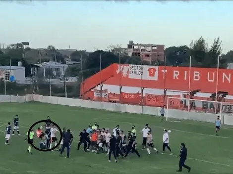 Video: batalla campal y patada voladora irreal en Berazategui vs. San Martín de Burzaco