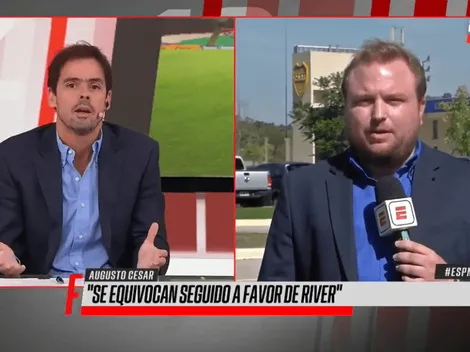 Augusto Cesar, indignado con los arbitrajes en favor de River