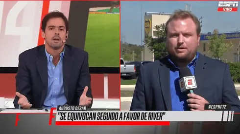 Augusto Cesar, indignado con los arbitrajes en favor de River