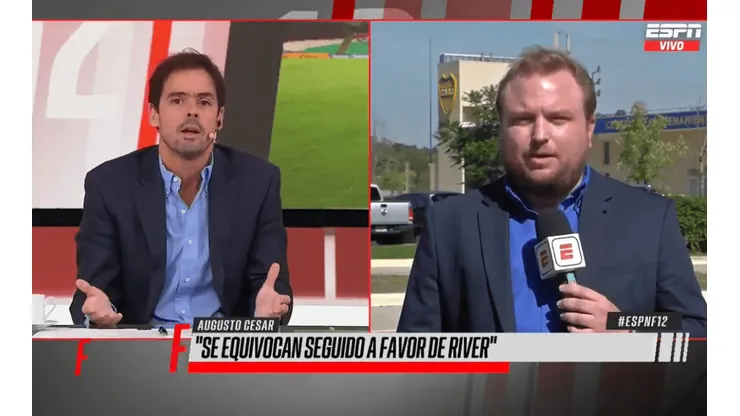 Augusto Cesar, indignado con los arbitrajes en favor de River