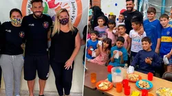 Como no viajó a Bolivia, Tevez participó de un acto solidario