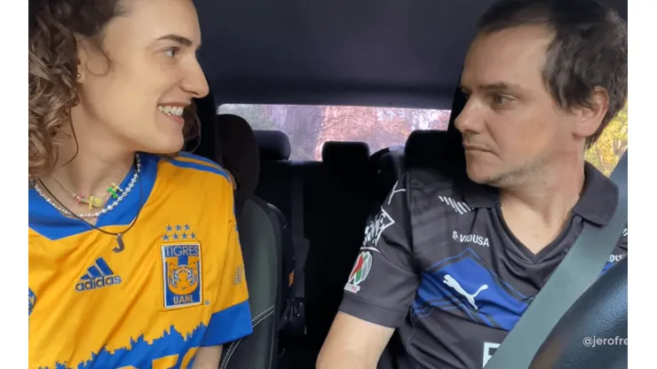 "La pareja del Mundial" discute por el Tigres vs. Rayados.