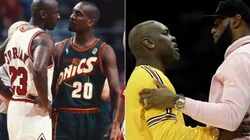 Michael Jordan, Gary Payton y LeBron James