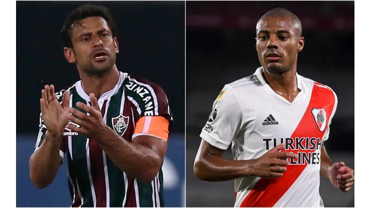 Fred de Fluminense y Nicolás de la Cruz de River Plate (Getty).