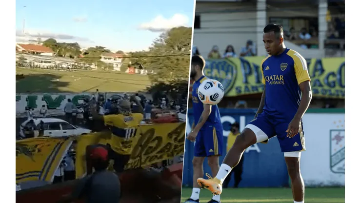 En Bolivia se vuelven locos con los jugadores de Boca: hinchas coparon el entrenamiento