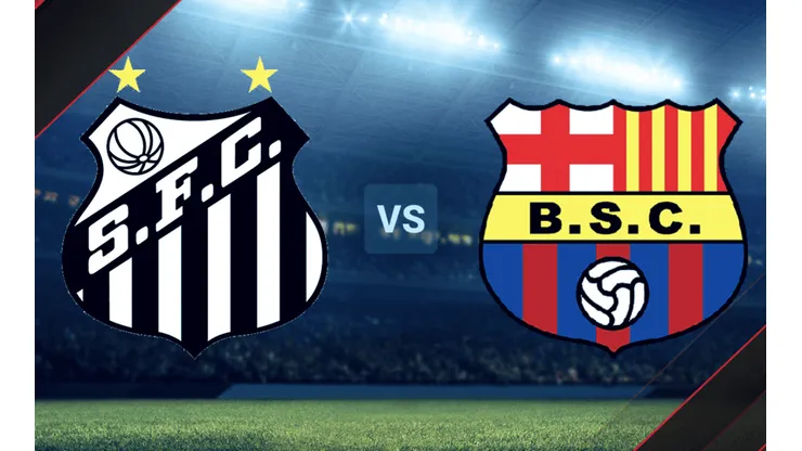 Santos vs. Barcelona SC por la Copa Libertadores.