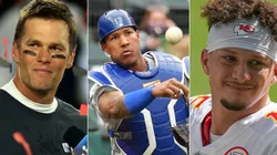 Tom Brady, Salvador Pérez y Patrick Mahomes (Fotos: Getty)