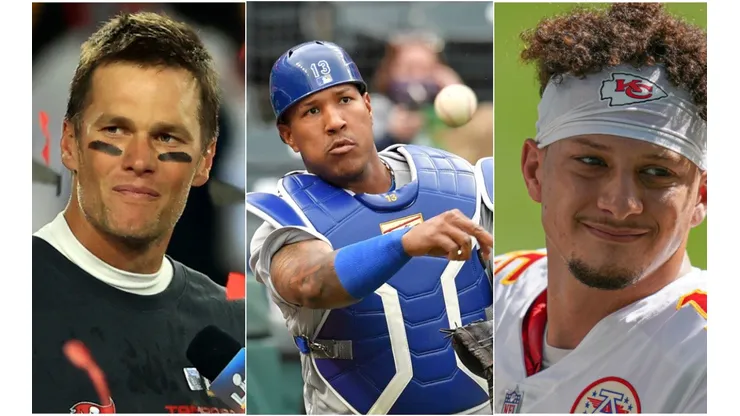 Tom Brady, Salvador Pérez y Patrick Mahomes (Fotos: Getty)