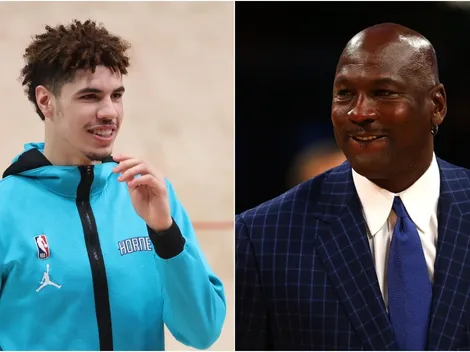 Nunca antes visto: LaMelo Ball se recuperó de una fractura y Jordan sonríe