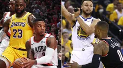 LeBron James, Damian Lillard y Stephen Curry