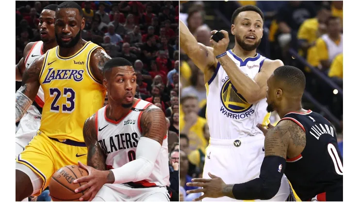 LeBron James, Damian Lillard y Stephen Curry