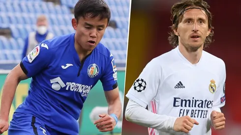 Takefusa Kubo y Luka Modric, LaLiga. (Fotos: Getty)