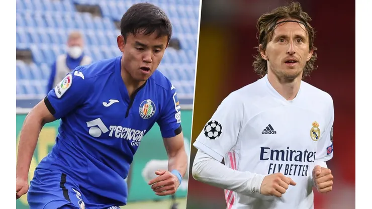Takefusa Kubo y Luka Modric, LaLiga. (Fotos: Getty)