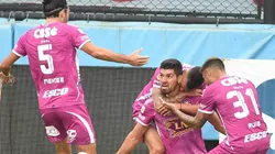 El festejo de los jugadores de Arsenal.