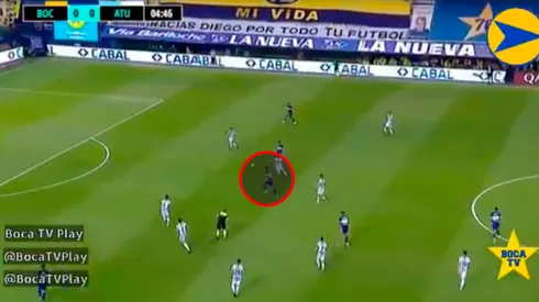 Es el BarceBoca: jugadón entre Almendra y Tevez para el primer gol de Medina en primera