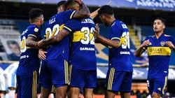 El festejo de los jugadores de Boca.