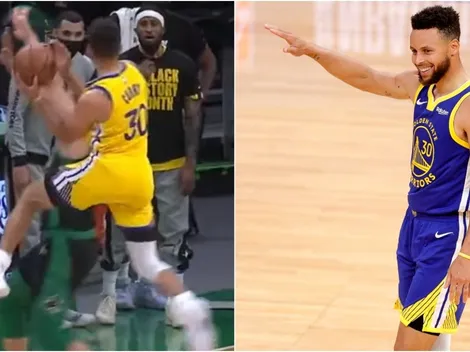 Curry encestó el triple más complicado de su carrera