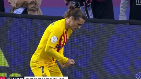 El festejo de Antoine Griezmann.