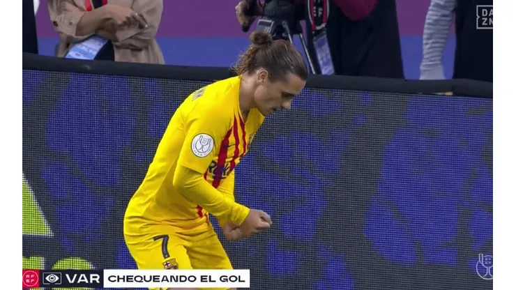 El festejo de Antoine Griezmann.