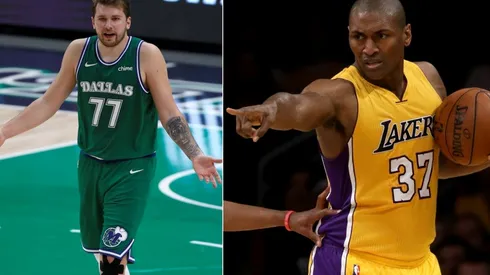 Luka Doncic y Ron Artest