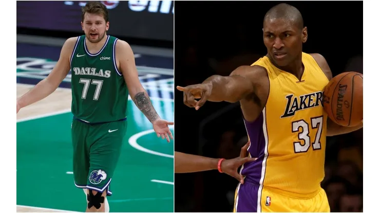 Luka Doncic y Ron Artest