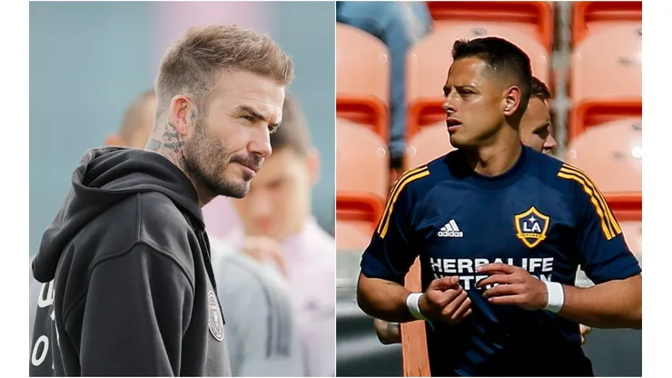 David Beckham y Chicharito Hernández